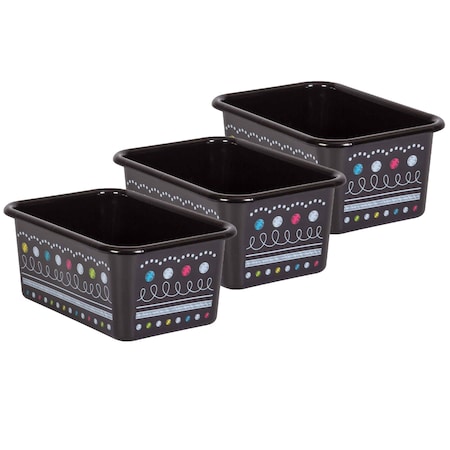 Teacher Created Resources Storage Bin, Plastic, Black/Multi, 3 PK TCR20894
